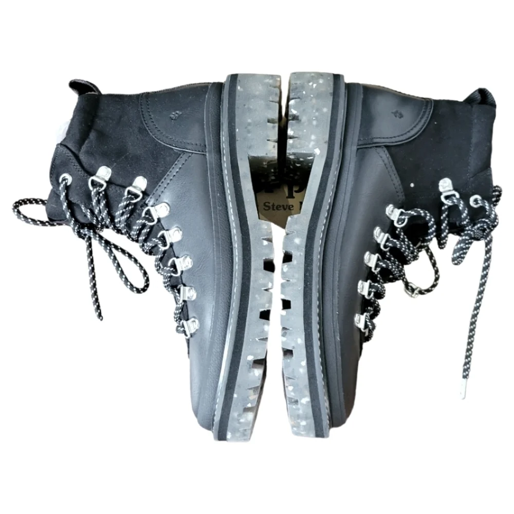 Steve Madden‎ Womens Bunii Faux Leather Combat & Lace-up Boots 7.5 - Picture 3 of 15